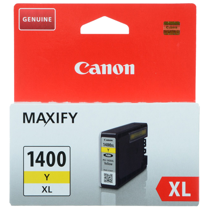 

Картридж струйный Canon PGI-1400XL Y (9204B001), желтый, оригинальный, ресурс 935 страниц для Canon Canon MAXIFY-MB2040 / MB2340, PGI-1400XL Y