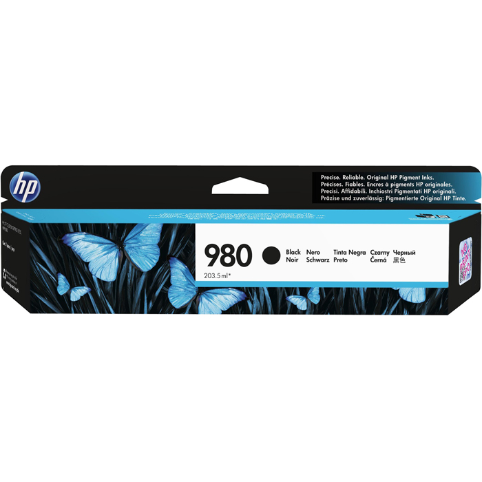 

Картридж струйный HP 980 (D8J10A), черный, оригинальный, ресурс 10000 страниц для HP HP Officejet Enterprise Color X585 / X555, 980