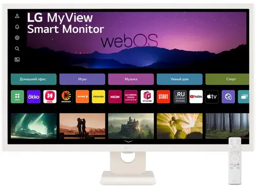 Монитор 31.5" LG MyView 32SR50F-W белый
