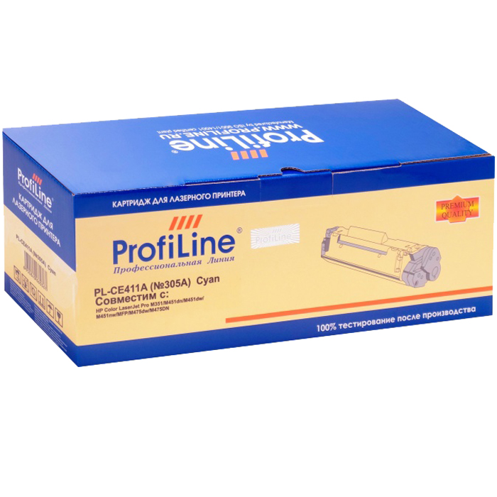 

Картридж лазерный ProfiLine PL-CE411A ( №305A/CE411A), голубой, 2600 страниц, совместимый, для CLJP M351/M451dn/M451dw/M451nw/MFP/M475dw/M475DN