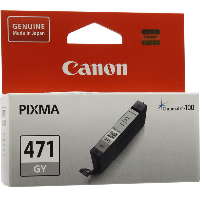 

Картридж струйный Canon CLI-471GY (0404C001), серый, оригинальный, ресурс 125 страниц для Canon Canon PIXMA-MG5740 / MG6840 / MG7740, CLI-471GY