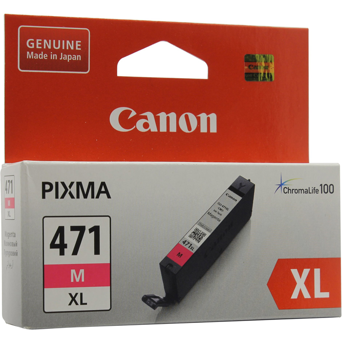 

Картридж струйный Canon CLI-471XLM (0348C001), пурпурный, оригинальный, ресурс 645 страниц, для Canon PIXMA-MG5740 / MG6840 / MG7740, CLI-471XLM