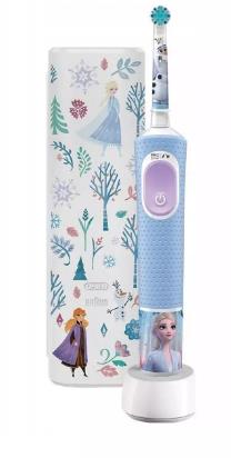 

Электрическая зубная щетка Oral-B VITALITY D103 FROZEN II + CASE, насадок: 1, режимов: 1, белый/голубой (8006540773338), VITALITY D103 FROZEN II + CASE