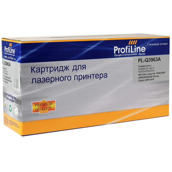 

Картридж лазерный ProfiLine PL-Q3963A/C9703A/C3973/EP-87 (Q3963A/C9703A/C3973/EP-87), пурпурный, 4000 страниц, совместимый для CLJ 1500/2500/2550/2820/2840 Series, LBP-2410/LBP-5200/ImageClass MF8180C