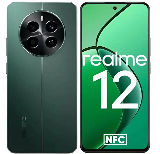 

Смартфон Realme 12 4G, 6.67" 2400x1080 AMOLED, Qualcomm Snapdragon 685, 8Gb RAM, 128Gb, 3G/4G, NFC, Wi-Fi, BT, 2xCam, 2-Sim, 5000 мА⋅ч, USB Type-C, Android 14, зеленый (12 4G_RMX3871_Green 8+128), 12 4G