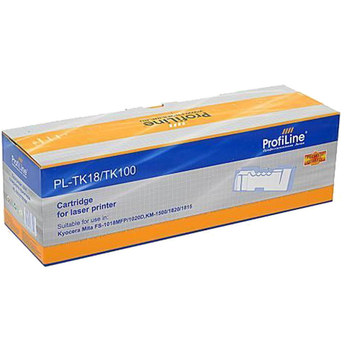 

Картридж лазерный ProfiLine PL-TK-100/TK-18 (TK-100/TK-18), черный, 7200 страниц, совместимый для Kyocera Mita FS-1018MFP/1020D/KM-1500/1820/1815