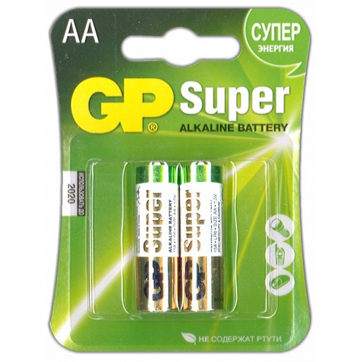 Батарейка GP Super, AA (LR6), 1.5V, 2 шт