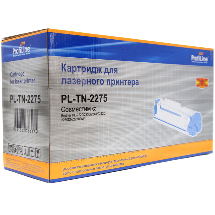 

Картридж ProfiLine PL-TN-2275 для Brother HL-2240R/2240DR/2250DNR, DCP-7060DR/7065DNR/7070DWR, MFC-7360NR/7860DWR, FAX-2845R/2940R (2600стр), Черный