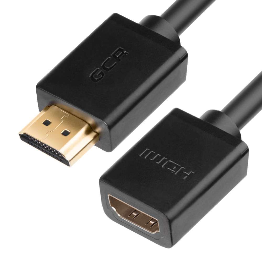 

Кабель-удлинитель HDMI(19M)-HDMI(19F) v2.0 4K, экранированный, 1.5 м, черный GCR GCR-HMFR6 (GCR-51243), GCR-HMFR6