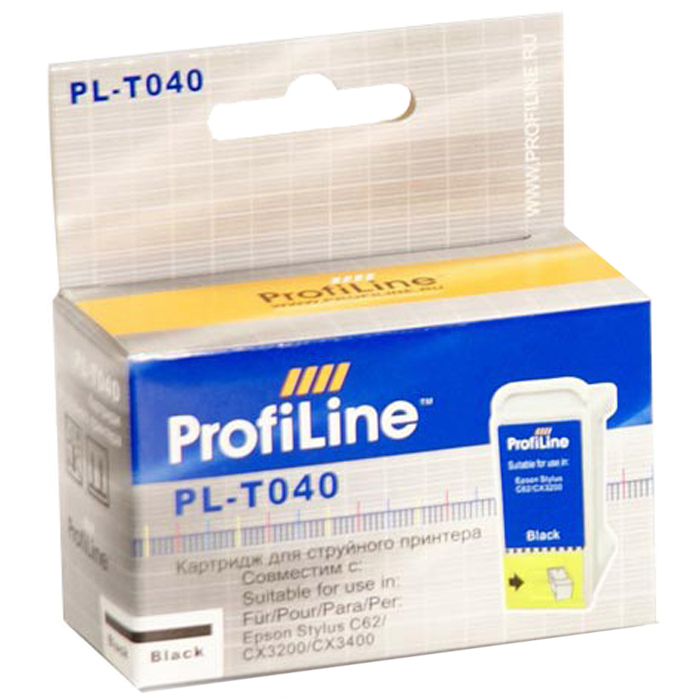 

Картридж ProfiLine PL-T040 для Epson Stylus C62 Black, Черный
