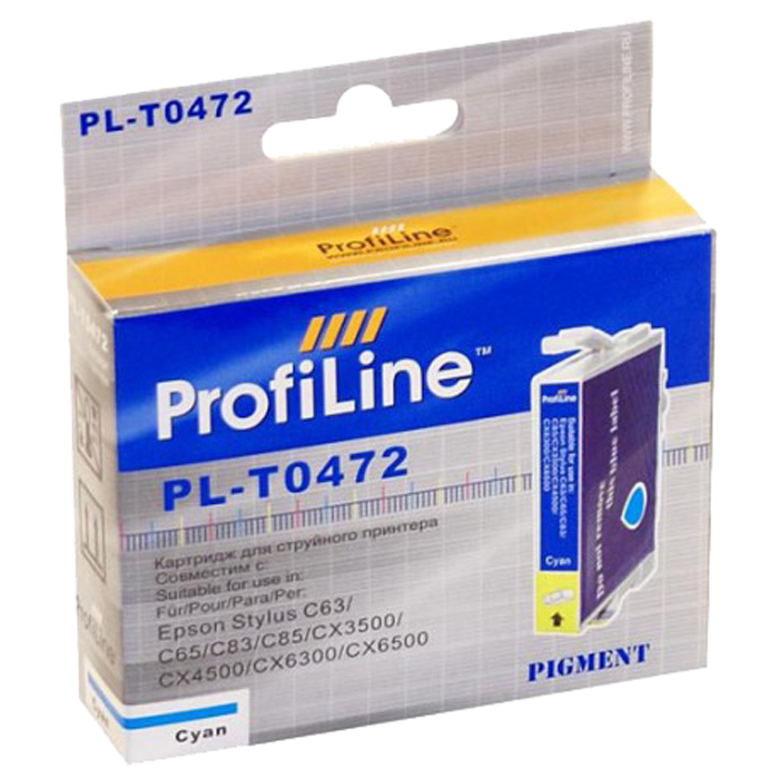 

Картридж струйный ProfiLine PL-047240-C (47240), голубой, совместимый, 250 страниц, для Epson C63