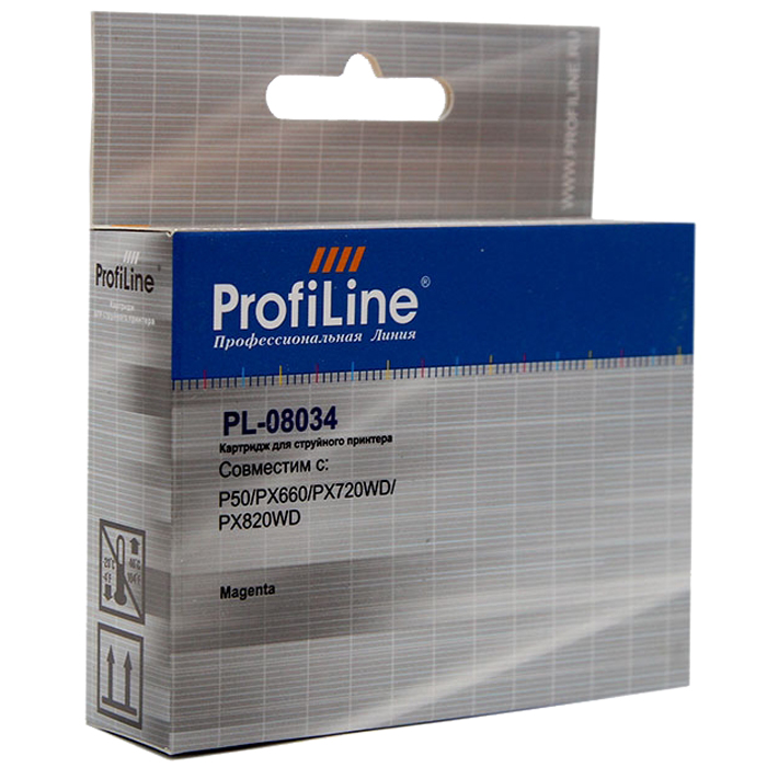 Картридж ProfiLine PL-08034-M, совместимый, пурпурный, 220 страниц, для Epson