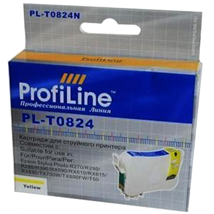 

Картридж ProfiLine PL-0824-Y для Epson StylusR270/R290/R295/R390/RX590/RX610/RX615/RX690/1410/TX700W/TX800FW/T50 Yellow