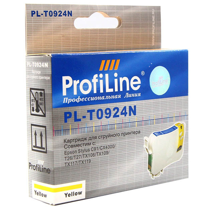 

Картридж ProfiLine PL-0924N-Y для Epson StylusC91/CX4300/TX106/TX109/TX117/TX119/T26/T27 Yellow, Желтый