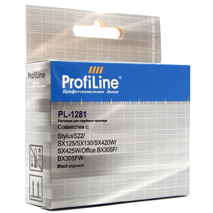 Картридж ProfiLine PL-1281-Bk, совместимый, черный, 180 страниц, для Epson