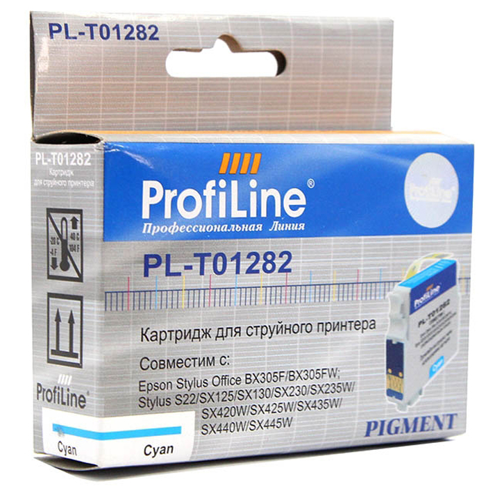 

Картридж ProfiLine PL-1282-C для Epson StylusS22/SX125/SX130/SX420W/SX425W/Office BX305F/BX305FW, голубой (PL-T1282)