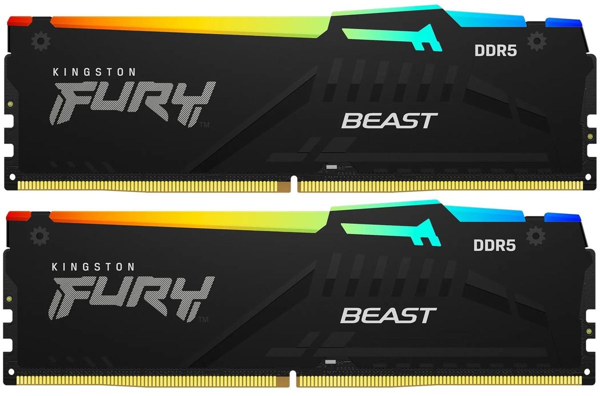 

Комплект памяти DDR5 DIMM 16Gb (2x8Gb), 6000MHz, CL30, 1.1V, Kingston FURY Beast Black RGB EXPO (KF560C30BBEAK2-16) Retail, KF560C30BBEAK2-16