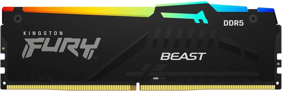 

Память DDR5 DIMM 16Gb, 6000MHz, CL30, 1.1V, Kingston Fury Beast Black RGB (KF560C30BBA-16) Retail, KF560C30BBA-16