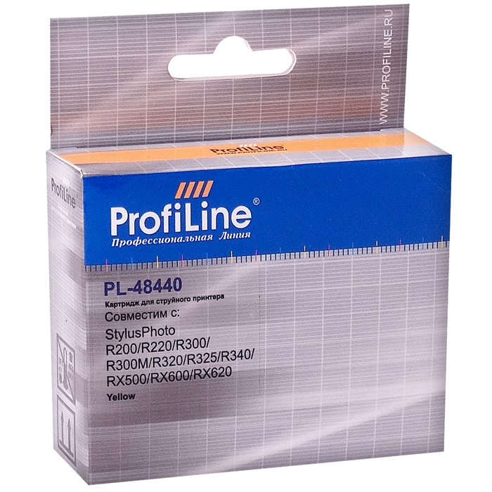 

Картридж ProfiLine PL-48440 для Epson StylusPhoto R200/R220/R300/R300M/R320/R325/R340/RX500/RX600/RX620 Yellow, Желтый