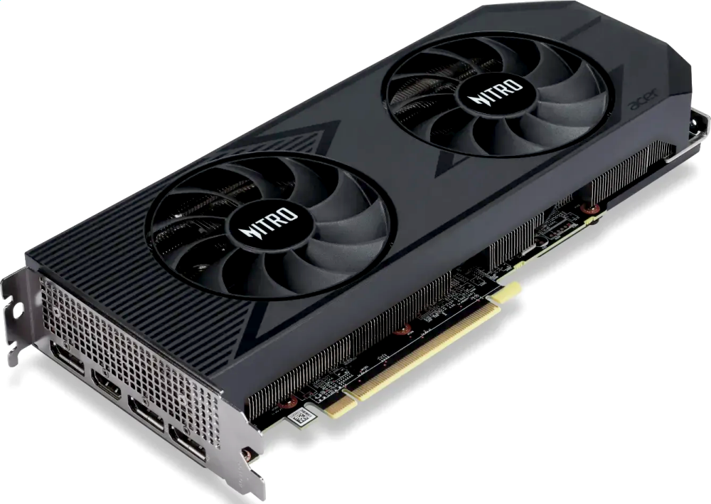 

Видеокарта Acer AMD Radeon RX 7600XT Nitro OC, 16Gb GDDR6, 128 бит, PCI-E, HDMI, 3DP, Retail (DP.Z3LWW.P02), Nitro OC