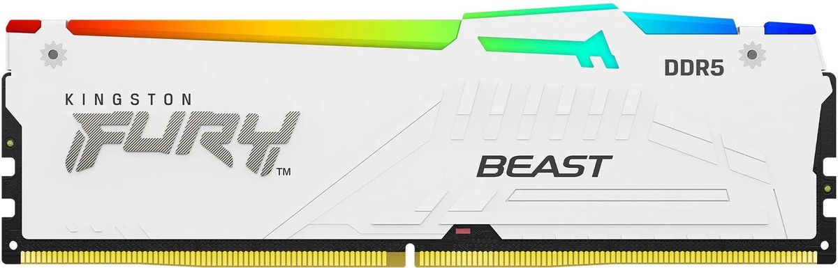 

Память DDR5 DIMM 32Gb, 6400MHz, CL32, 1.4V, Kingston FURY Beast White RGB (KF564C32BWA-32) Retail, KF564C32BWA-32