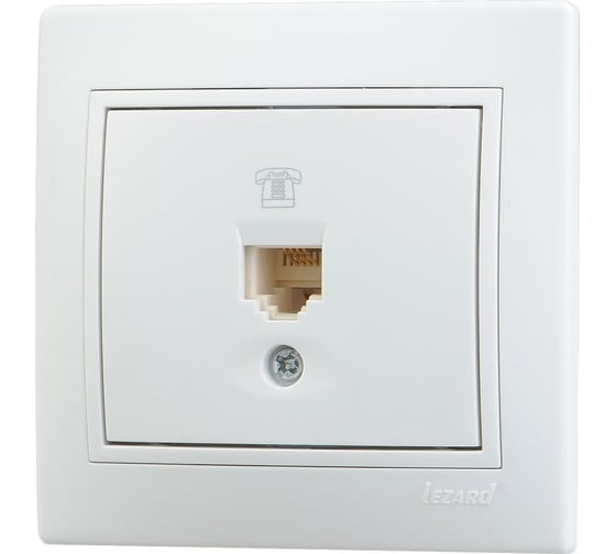 

Розетка RJ-11 скрытый монтаж, белый, Lezard Mira (701-0202-137)