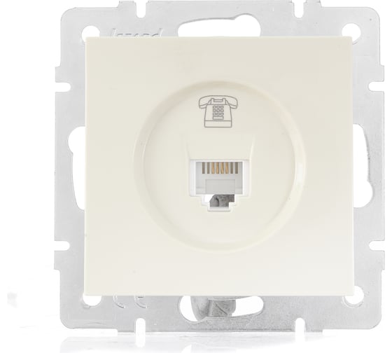 

Розетка RJ-11 скрытый монтаж, IP20, кремовый, Lezard Vesna (742-0388-137)