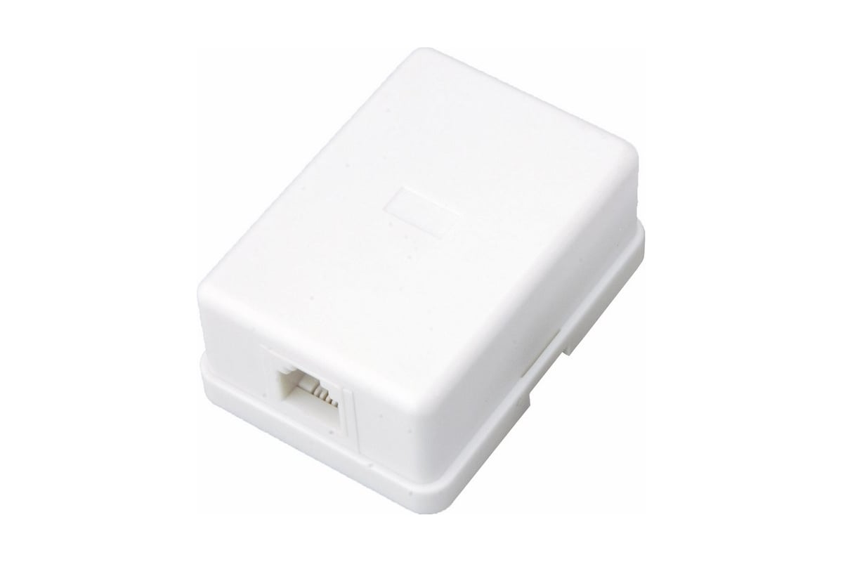 

Розетка RJ-11 открытый монтаж категория 3, IP20, белый, Rexant (03-0001)