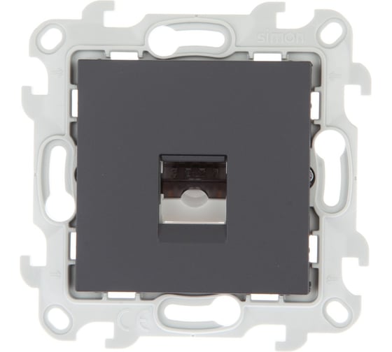 

Розетка RJ-11 скрытый монтаж, IP20, графит, Simon (2410480-038)