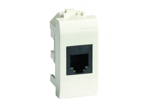 

Розетка RJ-12, IP20, белый, DKC BRAVA (76120B)