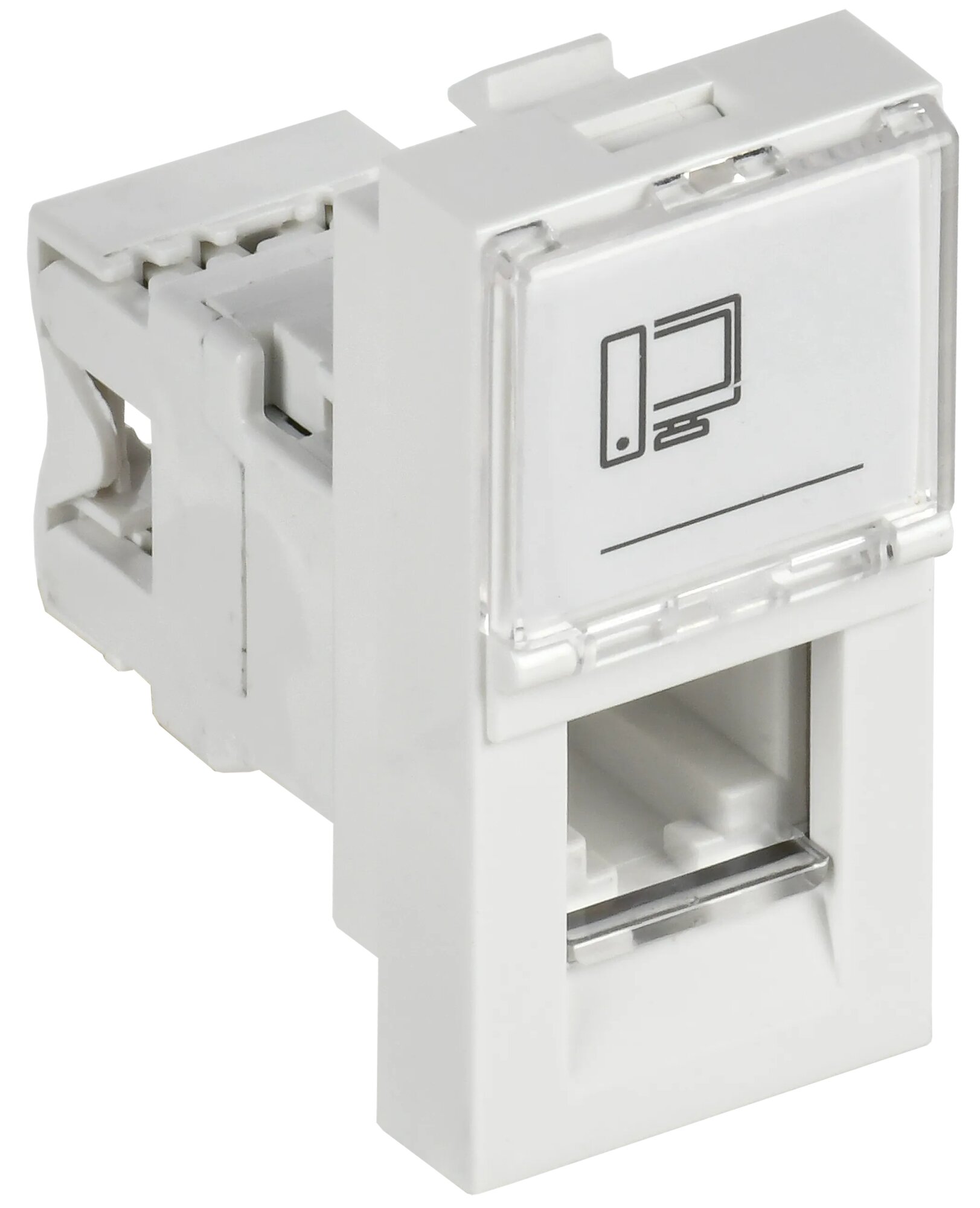 Розетка RJ-45 в кабель-канал, 1 модуль, IEK РКИ-10-00-П Праймер