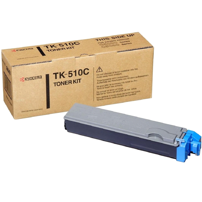 

Картридж лазерный Kyocera TK-510C/1T02F3CEU0, голубой, 8000 страниц, оригинальный для Kyocera FS-C5020N, FS-C5025N, FS-C5030N, TK-510C