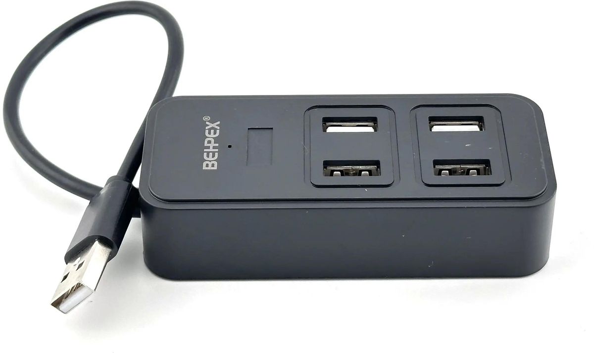 USB-концентратор Behpex BPH-1901T, 4xUSB 2.0, черный (BPH-1901T)