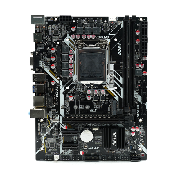 Материнская плата AFOX IH410D4-MA5-V4, Socket1200, Intel B460, mATX