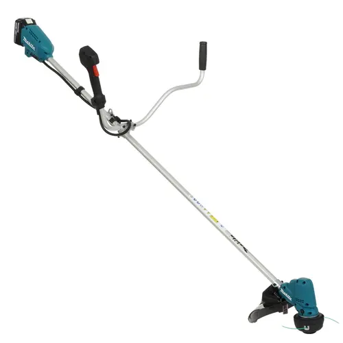 

Триммер аккумуляторный Makita DUR190URT3, 240 Вт, 6000 об/мин, аккумуляторный, реж.эл.: леска, U-образная рукоять, плечевой ремень, нижнее положение двигателя, 3.4 кг, 2АКБ+З/У (DUR190URT3), DUR190URT3