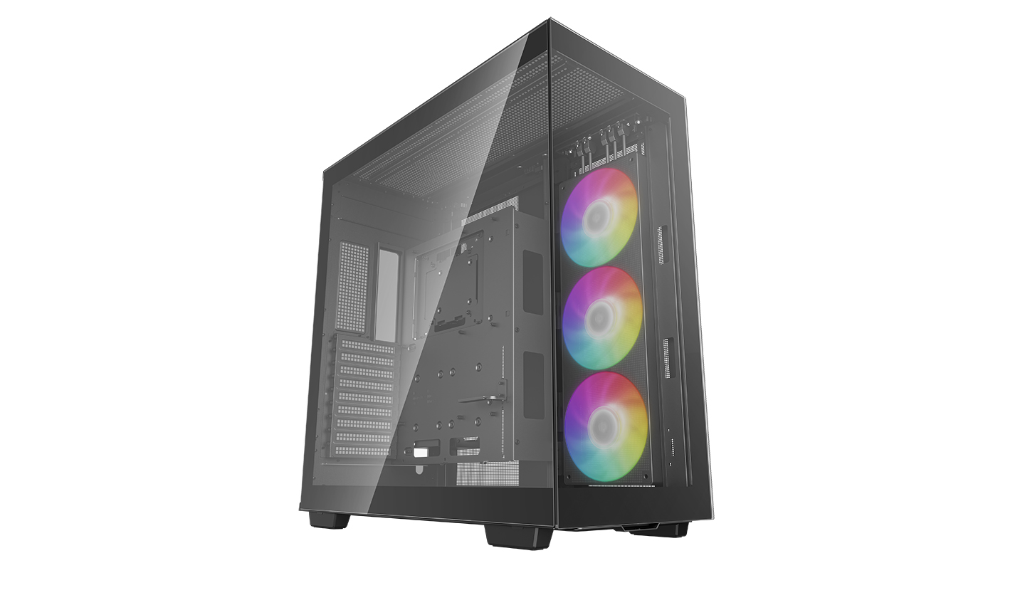 Корпус Deepcool CH780, EATX, Full-Tower, 4xUSB 3.0, USB Type-C, RGB подсветка, черный, без БП (R-CH780-BKADE41-G-1) б/у, отказ от покупки, минимальные следы монтажа