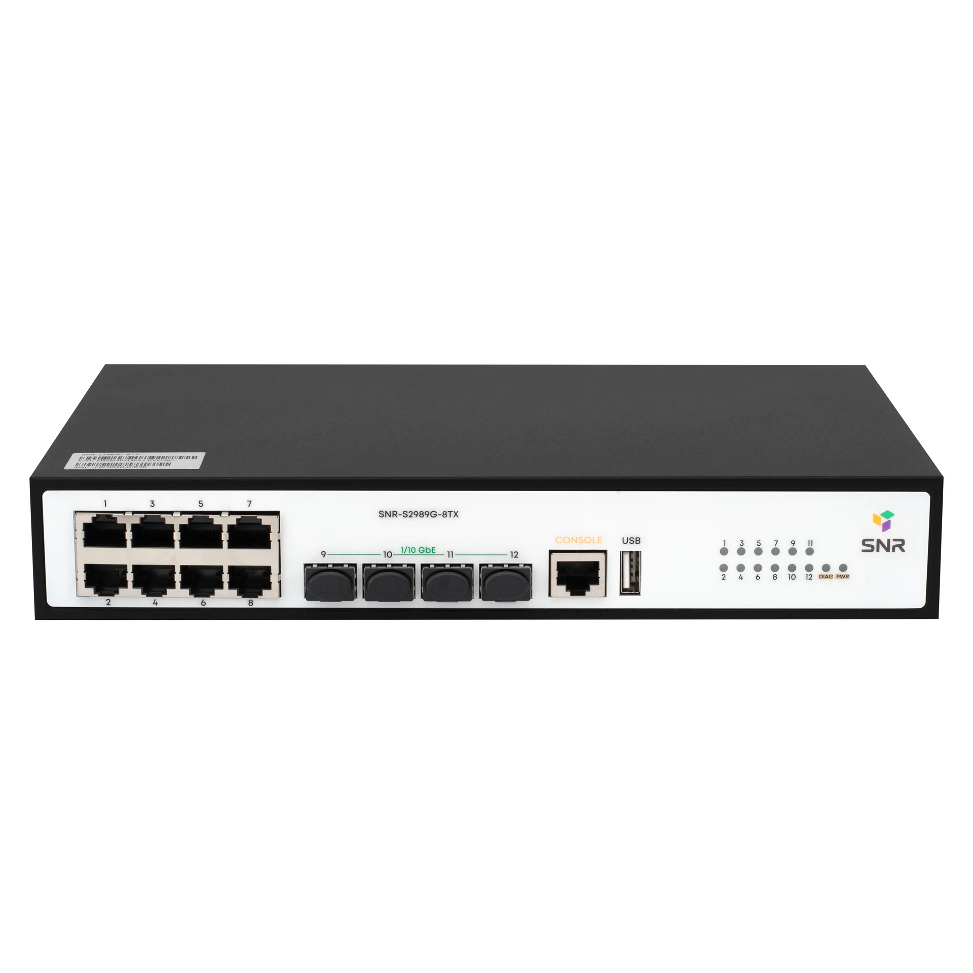 

Коммутатор SNR S2989G-8TX, управляемый, кол-во портов: 8x1 Гбит/с, кол-во SFP/uplink: SFP+ 4x10 Гбит/с, установка в стойку (SNR-S2989G-8TX), S2989G-8TX