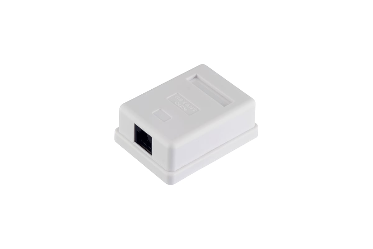 

Розетка RJ-45 открытый монтаж категория 5e, белый, Rexant (03-0121)