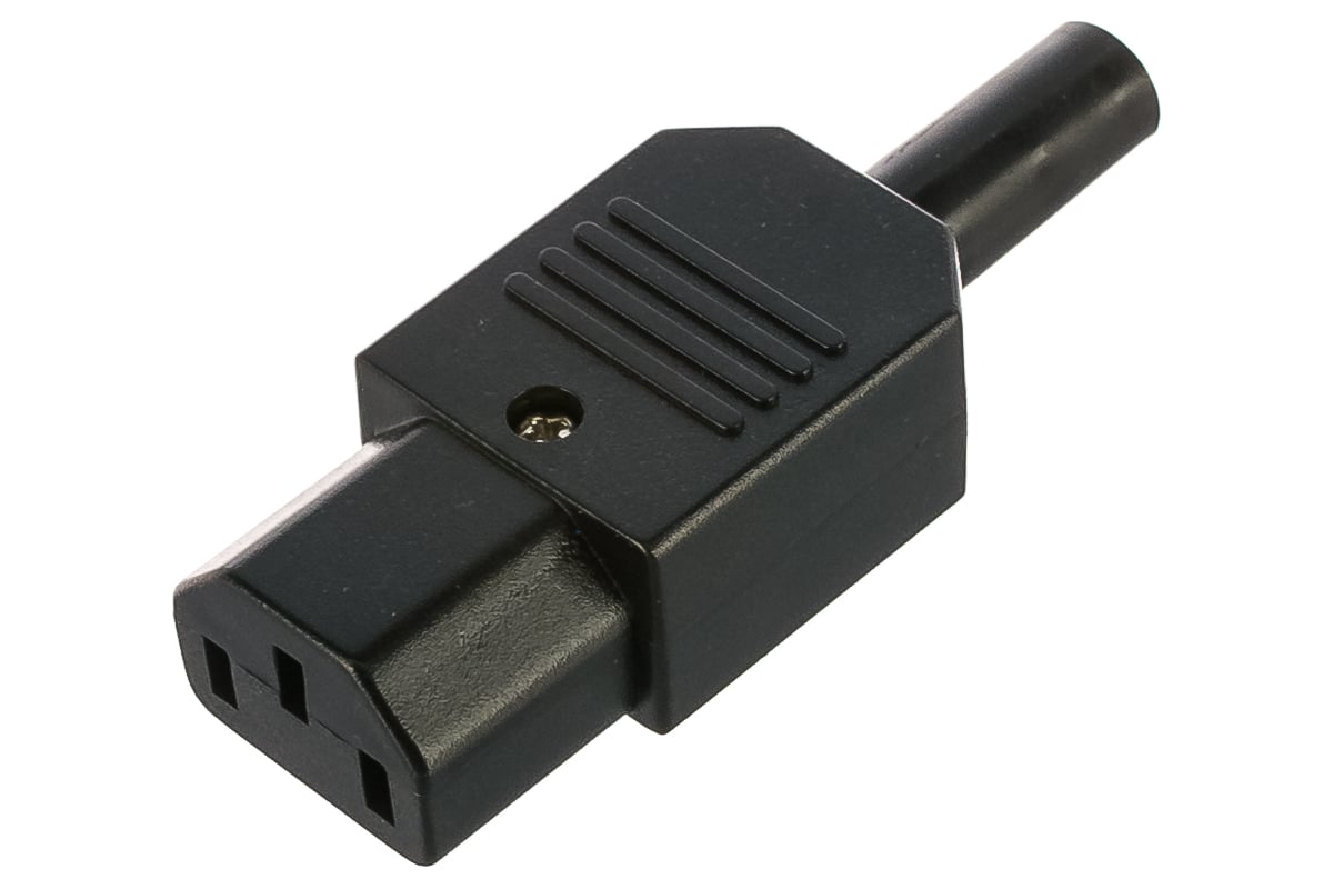 

Вилка прямая Lanmaster, IEC C13, 10А, с/з, черный (LAN-IEC-320-C13)