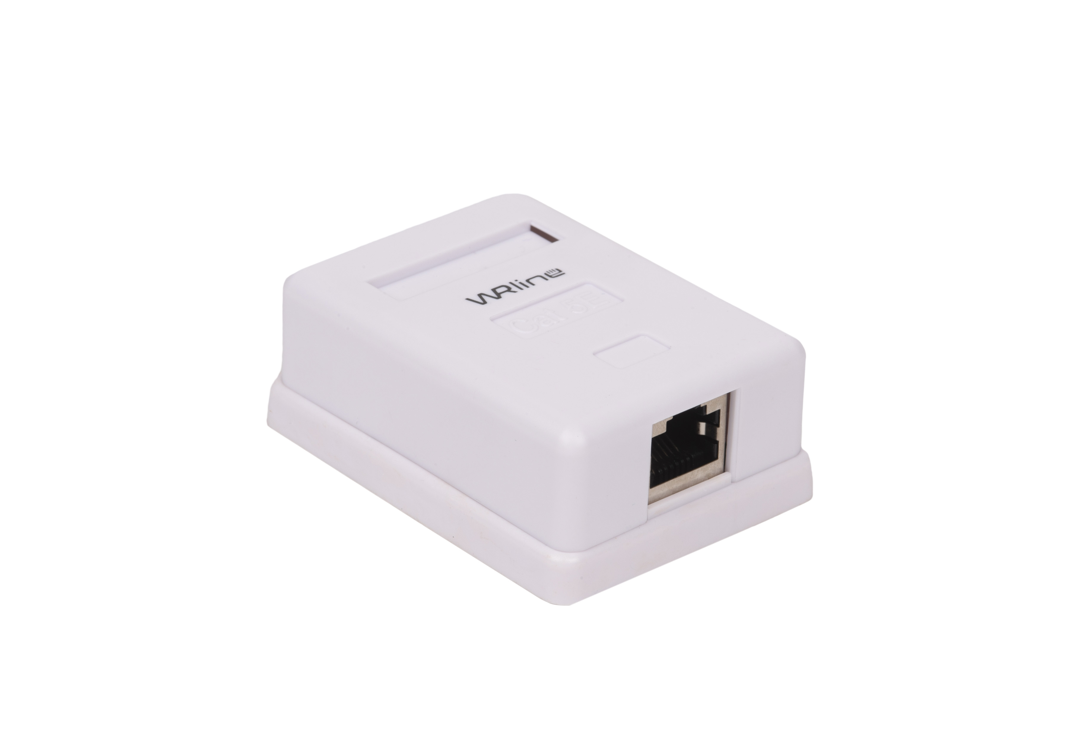 Розетка RJ-45 открытый монтаж категория 5e, белый, WRLine WR-WS-8P8C-C5E-SH-1 (505217)