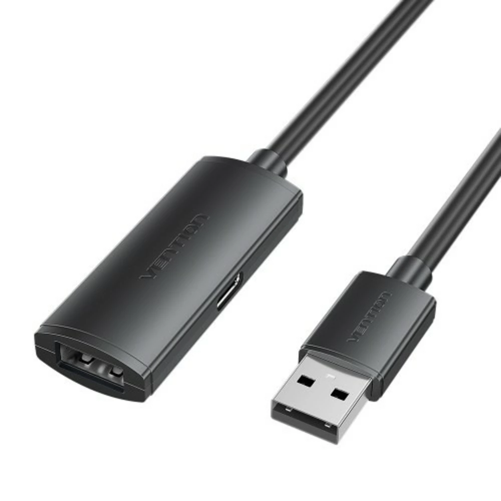 

Кабель-удлинитель USB(Am)-USB(Af), экранированный, 15 м, черный, Vention (CBKBN)