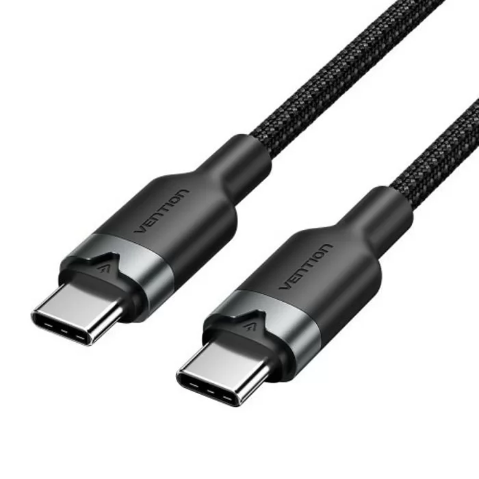 

Кабель USB Type-C-USB Type-C, быстрая зарядка, 3А, 60 Вт, 1 м, черный, Vention (TRDBF)