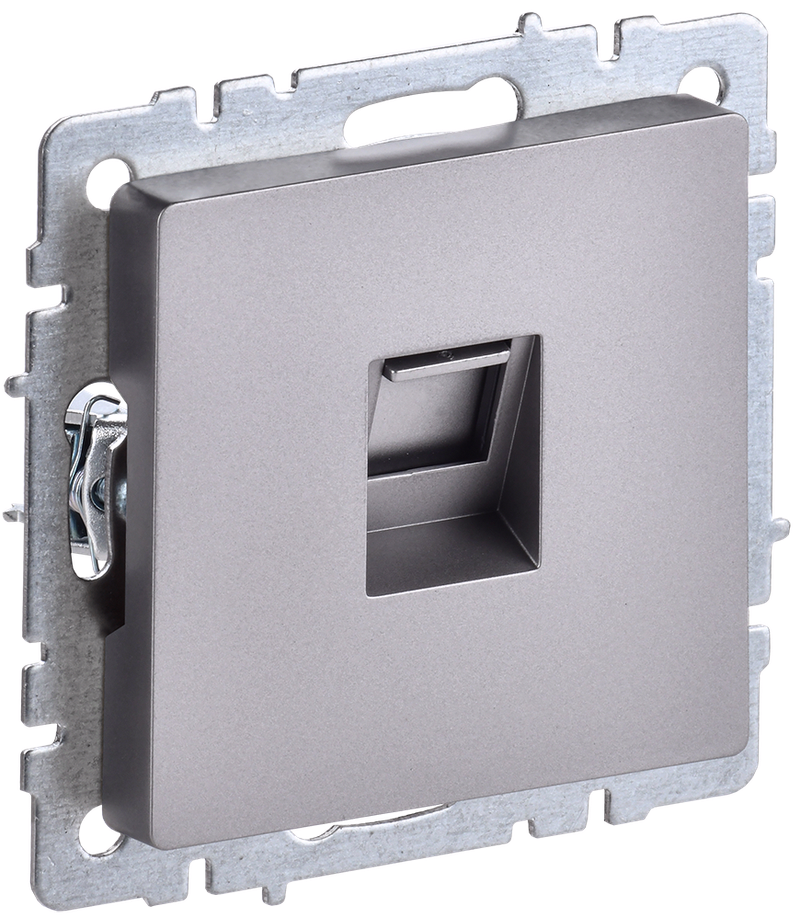 

Розетка RJ-45 скрытый монтаж категория 6, IP20, сталь, IEK BRITE РК11-БрС (BR-K10-2-K46), РК11-БрС