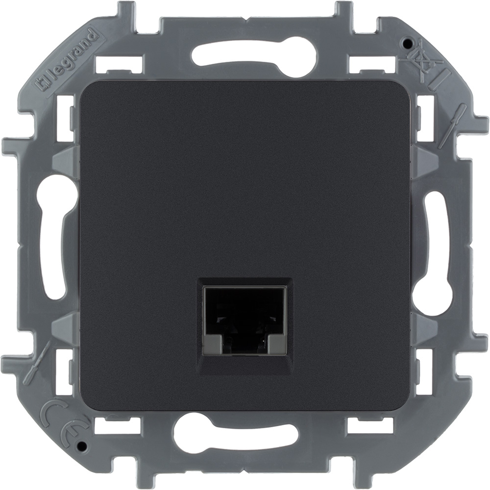 

Розетка RJ-45 скрытый монтаж категория 5e, IP20, антрацит, Legrand Inspiria (673828)