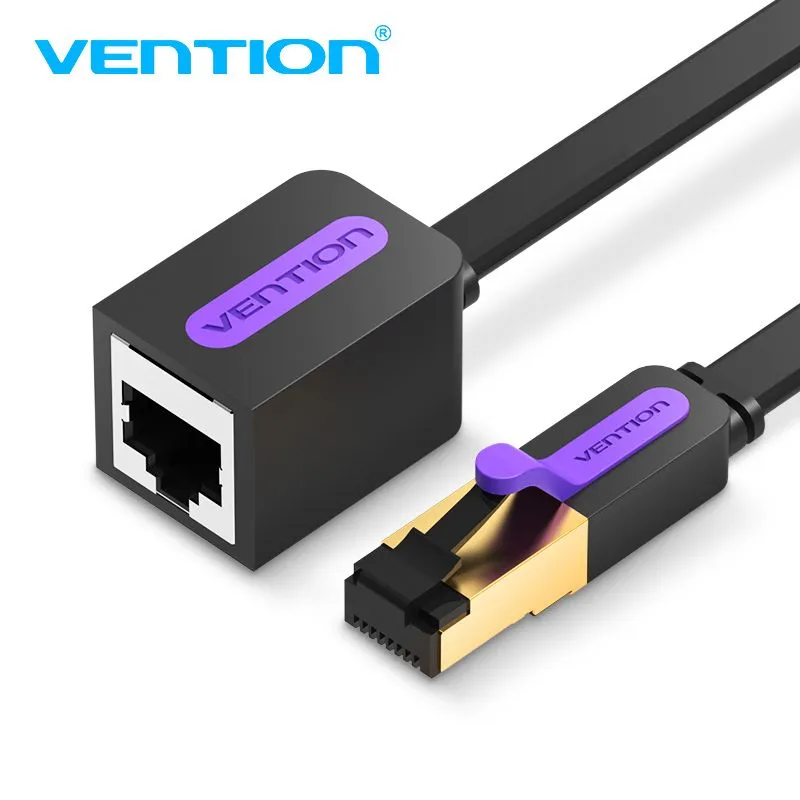 

Патч-корд удлинитель SSTP кат.7, 3 м, RJ45-RJ45, черный, CU, экранированный, плоский, Vention (ICBBI)
