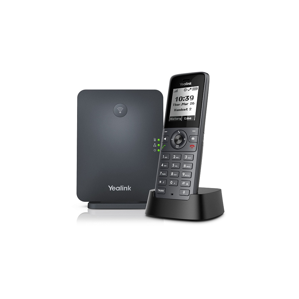 

VoIP-телефон Yealink W71P , 10 SIP-аккаунтов, монохромный дисплей, DECT, PoE, черный (W71P), W71P