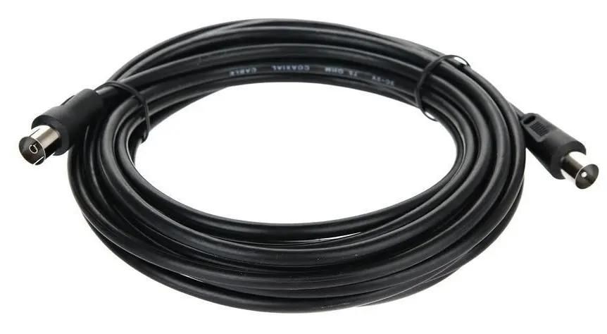 

Кабель TV(F)-TV(M), экранированный, 5 м, черный Telecom (TTV9501-5M)