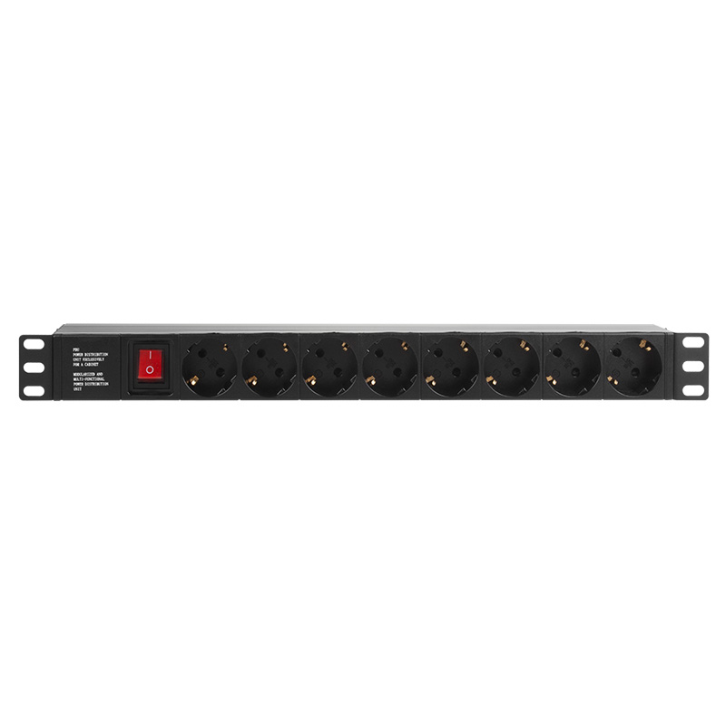 

Блок розеток (PDU) Rexant 04-0307, 1U, кол-во розеток:8 (8xЕвро), 16А, черный (04-0307), 04-0307