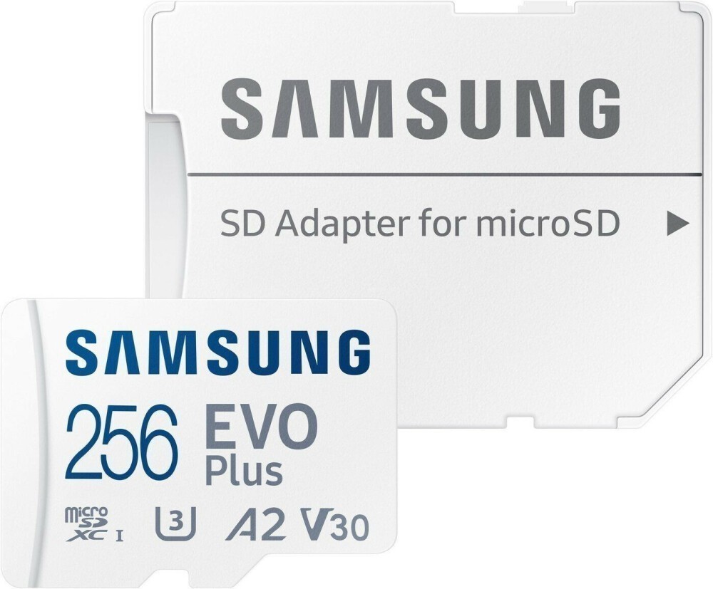 Карта памяти 256Gb microSDXC Samsung EVO Plus Class 10 UHS-I U3 V30 A2 + адаптер (MB-MC256SA/EU/APC/KR)