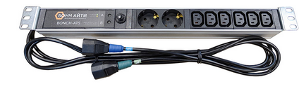 

Блок розеток (PDU) BONCH-ATS BONCH-ATS/PDU 8A-2S/6C13-C14/C14, 1U, кол-во розеток:8 (2xЕвро/6xC13), 8А, черный, кабель питания 1.7м (BONCH-ATS/PDU 8A-2S/6C13-C14/C14), BONCH-ATS/PDU 8A-2S/6C13-C14/C14
